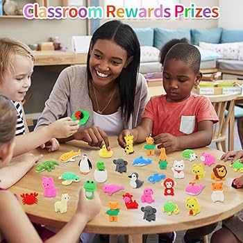 Amazon.co.jp: 64個 動物消しゴム デスクペット 子供用 動物鉛筆